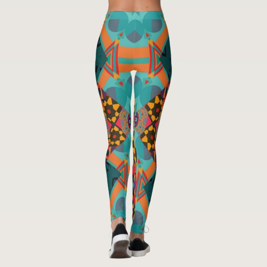 Leggings Orné Est : Décor Vert Luxe. (Dos)