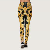 Leggings Ornement baroque doré éléments 3D (Dos)