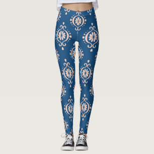 Leggings Ornement damassé Ikat Géométrique