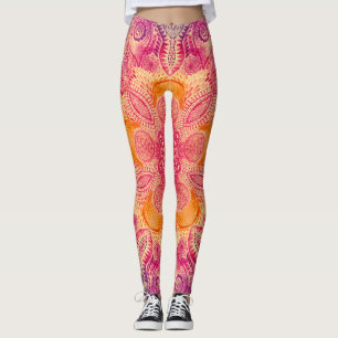 Leggings Ornement de dentelle Mandala : Conception d'aquare