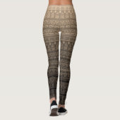 Leggings Ornement ethnique Brown (Dos)