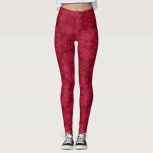 Leggings Ornement rouge