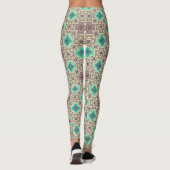 Leggings Ornement vert olive (Dos)