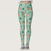 Leggings Ornements de chats sur Motif d'arbre (Devant)