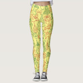 Leggings Ornements de Noël Motif 02 L Jaune BG (Devant)