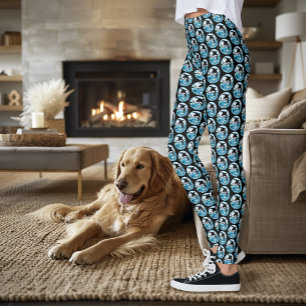 Leggings Orque Majestueux Baleine Tueuse Vagues Bleues Océa