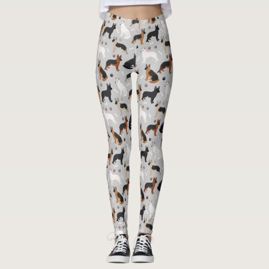 Leggings Os bergers allemands et pattes (Devant)