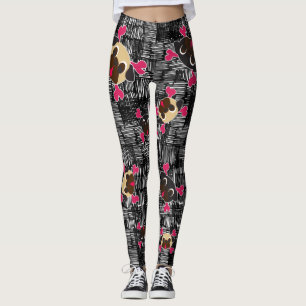Leggings Os croisés de carlin mauvais à l'os