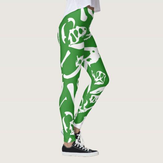 Leggings Os de dinosaure (vert) (Droite)