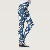 Leggings Os de dinosaures (Bleu) (Droite)