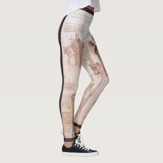 Leggings Os de squelette de Léonard de Vinci, anatomie huma (Droite)