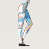 Leggings Otopus bleu aquarelle (Droite)