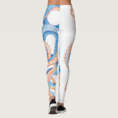 Leggings Otopus bleu aquarelle (Dos)