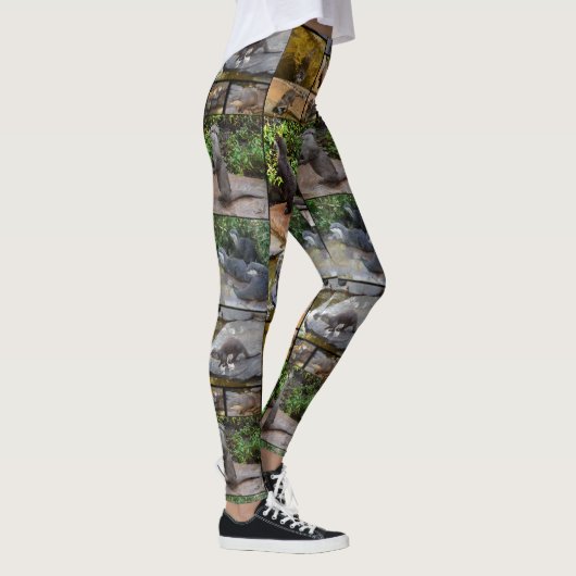 Leggings Otter Photo Collage Dames Leggings. (Droite)