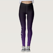 Leggings Où est votre foyer ? Motivation noire pourpre (Devant)