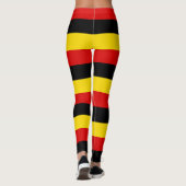 Leggings Ouganda Couleurs du drapeau national Horizontal (Dos)