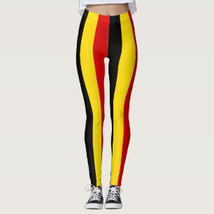 Leggings Ouganda Couleurs du drapeau national Verticalement