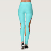 Leggings Ours de Panda rouge turquoise (Dos)