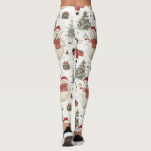 Leggings Ours en peluche de Noël Santa Pattern (1) (Dos)