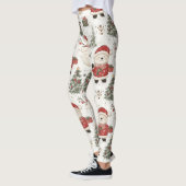 Leggings Ours en peluche de Noël Santa Pattern (1) (Gauche)