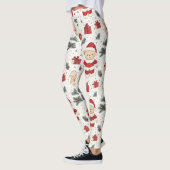 Leggings Ours en peluche de Noël Santa Pattern (1) (Gauche)