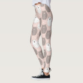 Leggings Ours mignon - Douce forêt de bois pastel (2) (Gauche)