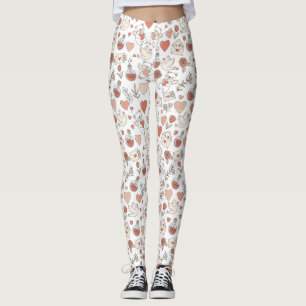 Leggings Ours mignon et cœurs -- Nurserie pastel (11)