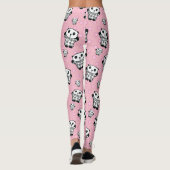 Leggings Ours Panda Rose Moderne à Points (Dos)