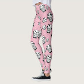 Leggings Ours Panda Rose Moderne à Points (Gauche)