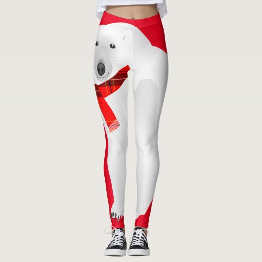 Leggings Ours polaire avec écusson rouge (Devant)