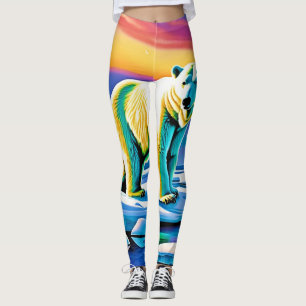 Leggings Ours polaire de neige sauvage de l'Arctique