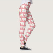 Leggings Ours polaire Lumières de Noël Motif rose (Droite)