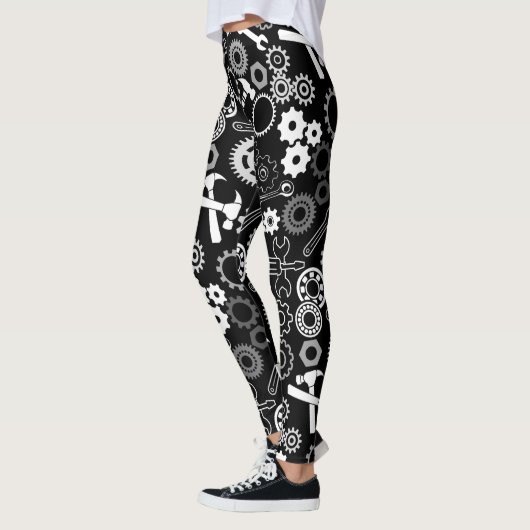 Leggings Outils Motif 01.b Black BG (Gauche)