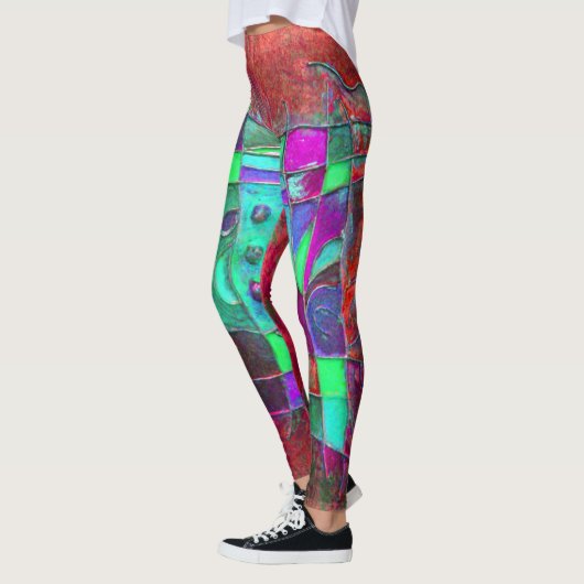 Leggings "Ouverture du pavot" par Paul Buică (Gauche)