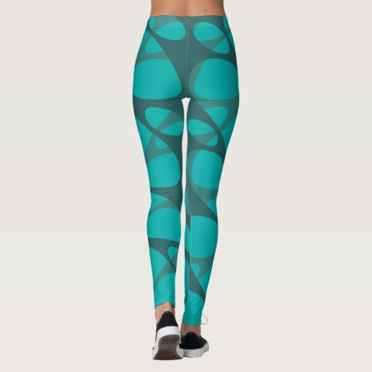 Leggings Ovales à couche turquoise (Dos)