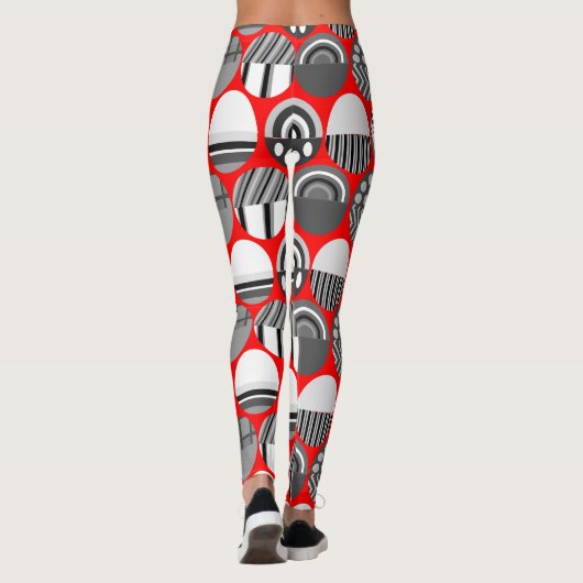 Leggings Ovales à motifs gris (Dos)
