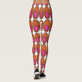 Leggings Ovales orange et rose (Dos)