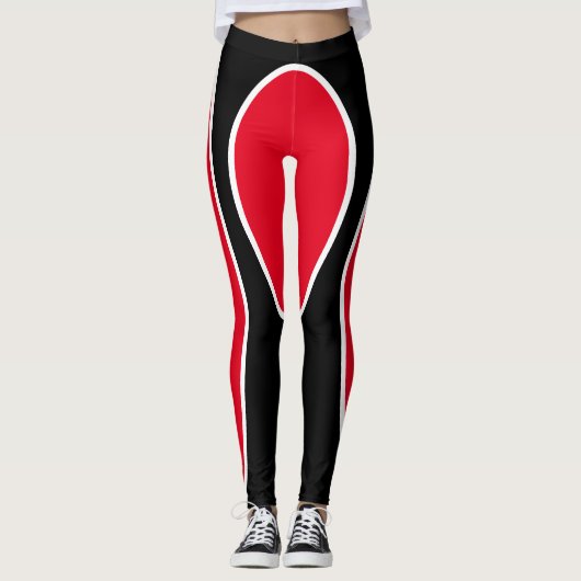 Leggings ovales rouges (Devant)