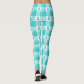 Leggings Ovarian Cancer Awareness Plaid Teal Ribbon (Dos)