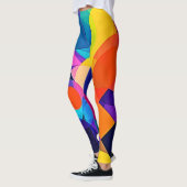 Leggings Overlapping Hues: Abstract Fusion (Gauche)