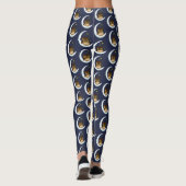 Leggings Owl Moon Blue Cute Stars (Dos)