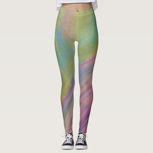 Leggings P9 Art Abstrait Coloré Unique (Devant)