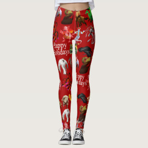 Leggings P est pour Phoenix Christmas Leggings(Red)