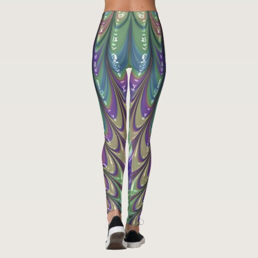 Leggings ~ paars groen ~ Origineel (Achterkant)