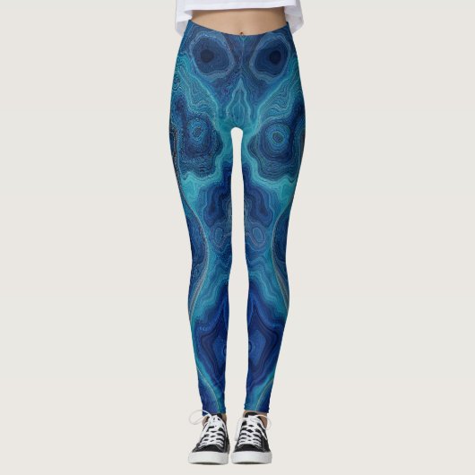 Leggings « Pacifica » – Un portrait de l'océan (Devant)