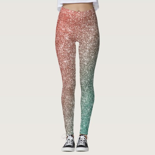 Leggings Paillettes Arc-en-ciel (Devant)