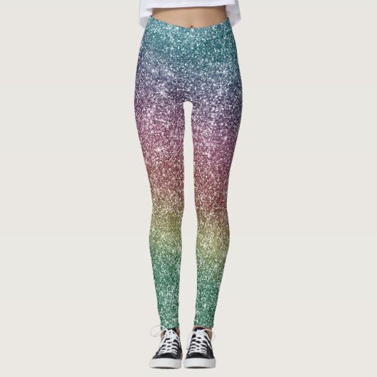 Leggings Paillettes Arc-en-ciel (Devant)