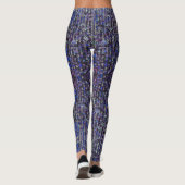 Leggings Paillettes bleu violet | motif étincelant   (Dos)
