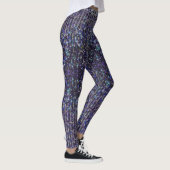 Leggings Paillettes bleu violet | motif étincelant   (Droite)
