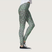 Leggings Paillettes de parties scintillant émeraude vert (Droite)